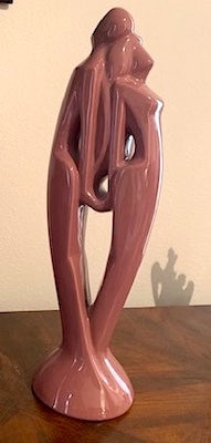 Vintage 1980s Modern Art sculpture Royal Art Pottery Haeger - "Rendezvous"