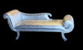 Egyptian Style  "Cleopatra" Silver Chaise Lounge