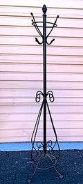 1940s-1950s Retro Cast-Iron Free-Standing Barbershop Coat & Hat Rack