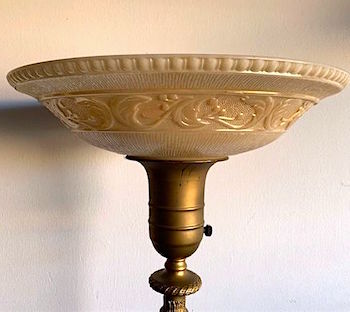 Vintage 1940s Torchiere Floor Lamp