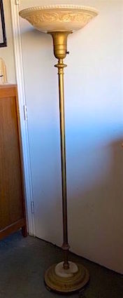 Vintage 1940s Torchiere Floor Lamp