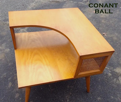 Mid-century Modern Conant Ball corner table.  1960s