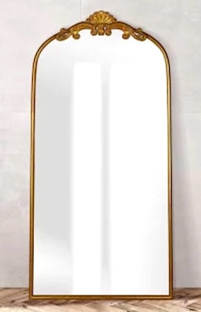 "Rafaela" Gold Arch Ornate Leaner Mirror