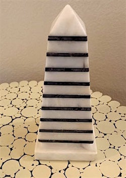 Vintage Marble Striped Obelisk