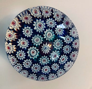 Vintage Murano Millefiori Art Glass Paperweight