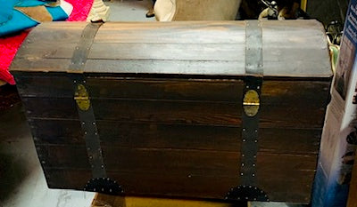 Vintage Pirate Treasure Chest w/side Handles