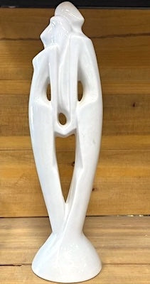 Vintage 1980s Modern Art sculpture Royal Art Pottery Haeger - "Rendezvous"