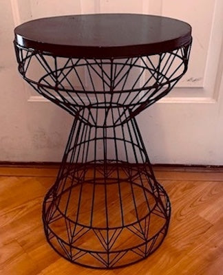 Table Side Cage Frame Black