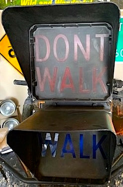 Vintage Pedestrian Walk / Dont Walk Street Traffic Light