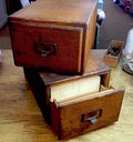 Vintage Wooden Index Card Boxes