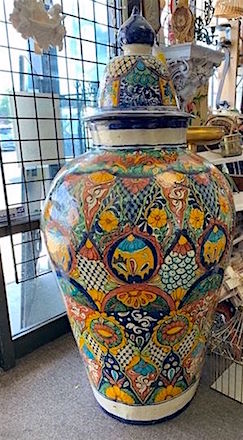 Vintage Mexican Talavera "Big" Tibor-Urn