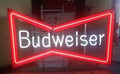 Neon Budweiser Vintage Bowtie Beer Sign - Plug In