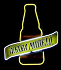 Negra Modelo Dark Beer Bottle Neon Sign - Plug In
