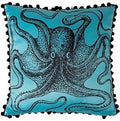 Beach Coastal Octopus Throw Pillow