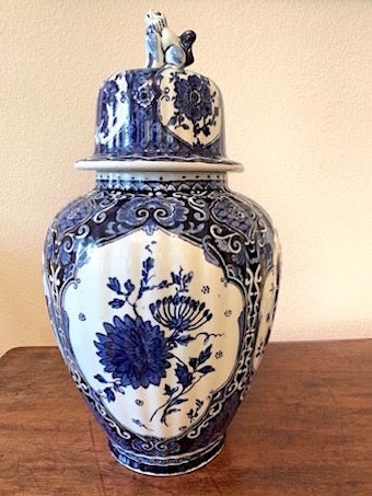 Royal Sphinx Boch Blue Delft Ginger Jar