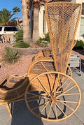Vintage Japanese Bamboo & Wicker Rickshaw, 1960s-1970s