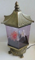 Vintage Asian Pagoda Fiber Optic Lamp