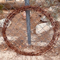 Vintage Real Rusted Barbed Wire Wreath