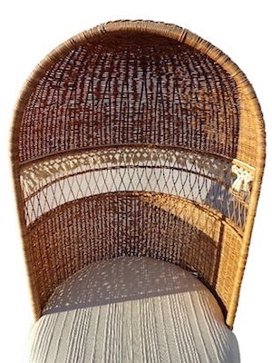 “Palm Beach” Chair - Mid Century Modern Canopy Rattan