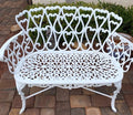 Victorian Style Sweetheart White Bench