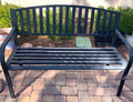 Sturdy Slats Black Metal Garden Bench