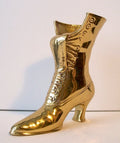Vintage Brass Victorian Ladies Lace Up Boot