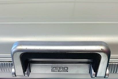 Zero Halliburton Briefcase Attache Case Aluminum Silver