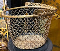 Vintage French Country Woven Brass Basket