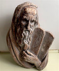 Cast Plaster “Bust of Moses” Sculpture After Arnold Henry Bergier's