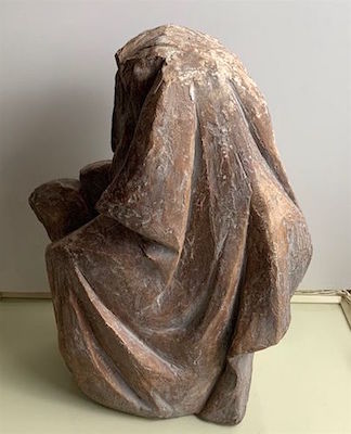 Cast Plaster “Bust of Moses” Sculpture After Arnold Henry Bergier's