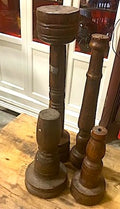 Primitive Wood Candle Holders