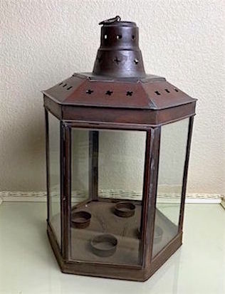Rustic Metal 4 Candle Lantern