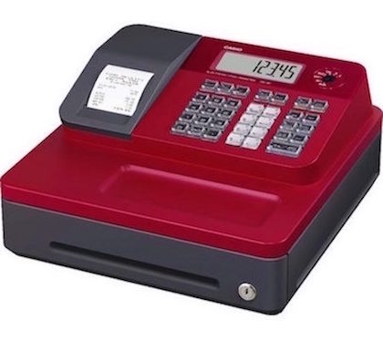 Cascio Red & Grey Plastic Cash Register - Contemporary