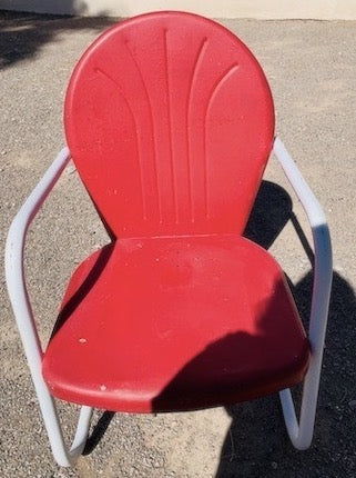 Mid Century Motel Lawn Metal Arm Chairs
