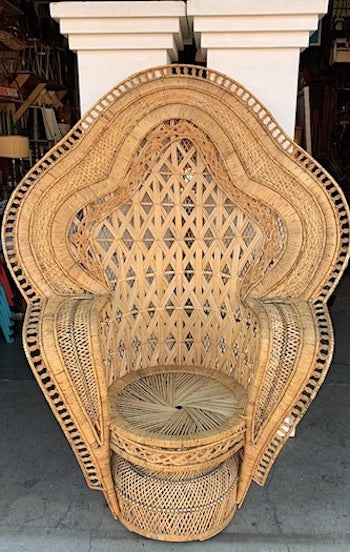Vintage "Cleopatra's Throne" Rattan Chair
