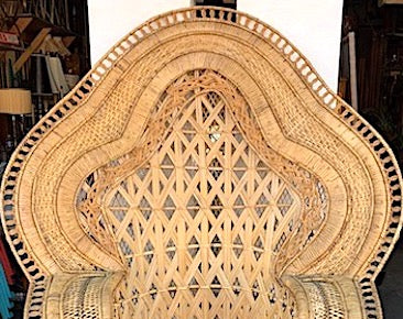 Vintage "Cleopatra's Throne" Rattan Chair