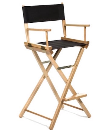 Black on Natural Tall director's Chair