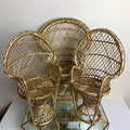 Vintage Small Gold Peacock Decor/Planter Chairs