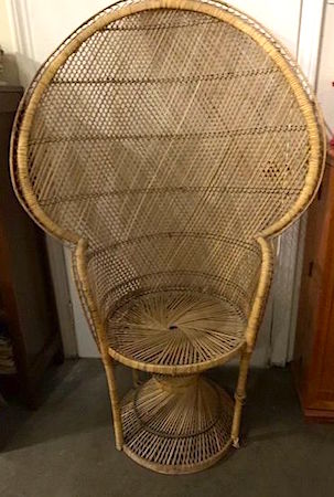 “Savanah” High Back Peacock Chair