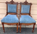 Eastlake Antique Victorian Carved Parlor Side Chairs