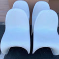 Mid Century White Chairs by Verner Panton for Vitra, 1960s