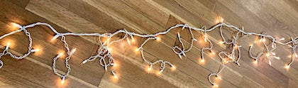 Vintage Heavy Duty Icicle Christmas Lights, Mini Clear Lights