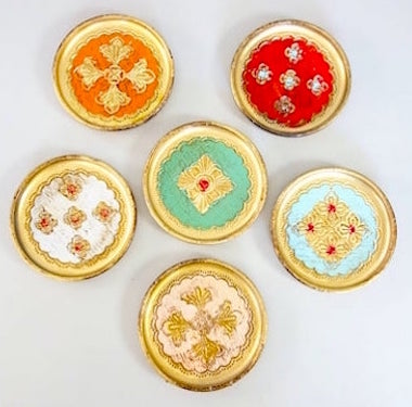 Vintage Italian Florentine Coasters