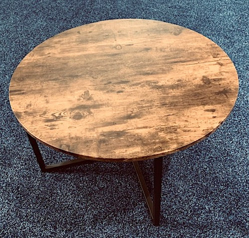 Modern Round Wooden Top Coffee Table