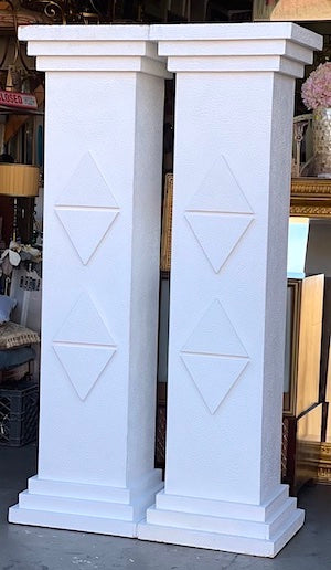 White Large Columns - Set of 2