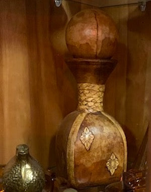 Vintage Leather Bound Spanish Decanter