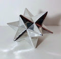 12 Point  Polished Silver Star Sculpture In Ceramic