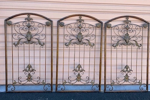 Oversized Metal Filigree Wall Art - 3 Panels