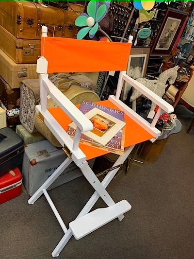 Tall White Tall director's Chair