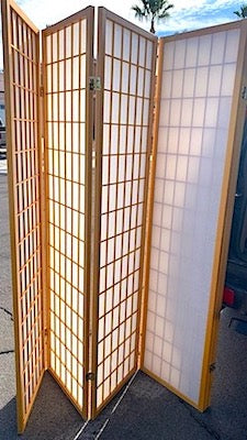 Japanese Shoji 3-Panel Screen Divider